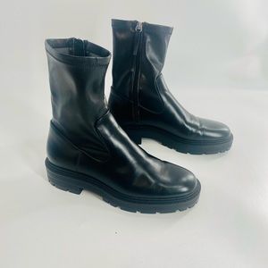Zara NWT combat boots with zipper